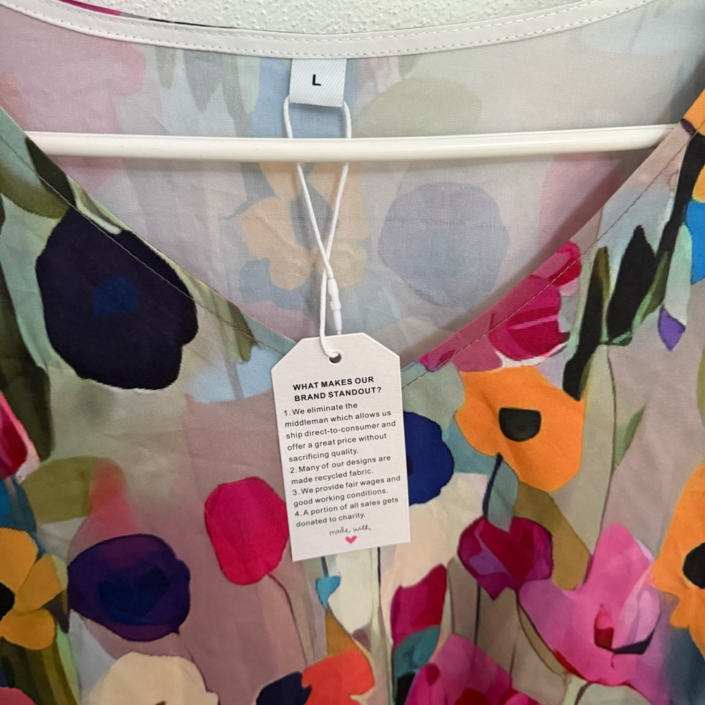 NWT Floral Multicolor Dress - Picture 7 of 9